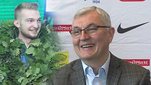 Domantas Sabonis ir Jonas Kazlauskas