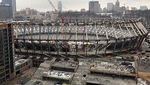 Stadiono statybos darbai