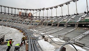 Stadiono statybos darbai