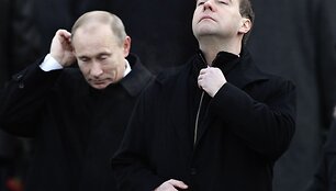Vladimiras Putinas ir Dmitrijus Medvedevas