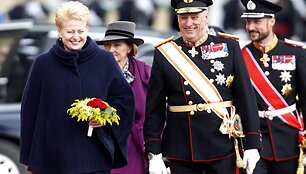 Lietuvos prezidentė Dalia Grybauskaitė ir Norvegijos karalius Haraldas V