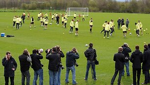 Fotografai &bdquo;Manchester United&ldquo; klubo treniruotėje