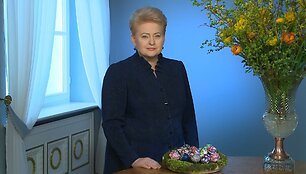  Dalios Grybauskaitės sveikinimas &scaron;v. Velykų proga