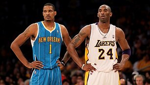 Trevoras Ariza ir Kobe Bryantas