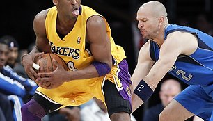 Kobe Bryanto reakcija atėmus kamuolį iš Jasono Kiddo