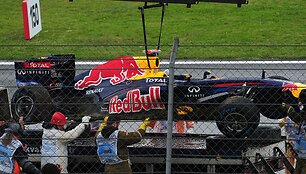 Sebastiano Vettelio formulė po avarijos