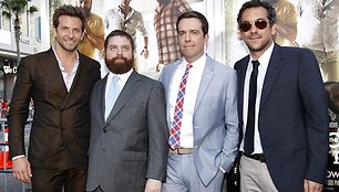 Bradley Cooperis, Zachas Galifianakis, Edas Helmsas ir Toddas Phillipsas