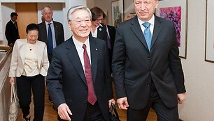 &bdquo;Hitachi&ldquo; prezidentas Hiroaki Nakanishi ir Andrius Kubilius