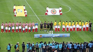 Paragvajaus ir Brazilijos futbolo rinktinės prieš rungtynes