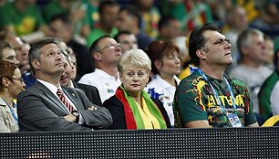 Olafuras Rafnssonas, Lietuvos prezidentė Dalia Grybauskaitė ir Arvydas Sabonis