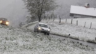 Sniegas vakarinėje Austrijos dalyje