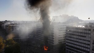 Gaisras &scaron;alia finansų ministerijos Graikijoje