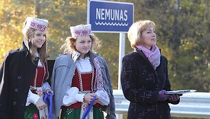 Lietuvos tūkstantmečio tilto atidarymo akimirka