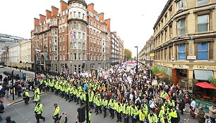 Studentų protestas Londone