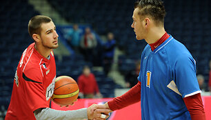 Jonas Valančiūnas ir Donatas Motiejūnas