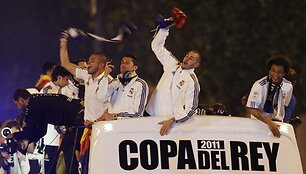 Triumfuojantys Madrido futbolininkai