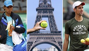 Teniso žvaigždės ruo&scaron;iasi &bdquo;Roland Garros&ldquo; startui