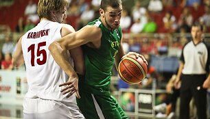 Jonas Valančiūnas ketvirtfinalio rungtynėse su Lenkija