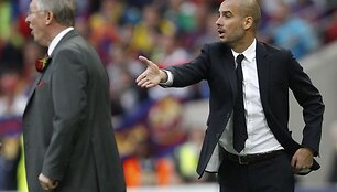 Josepas Guardiola ir Alexas Fergusonas 