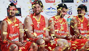 Juanas Carlosas Navarro, Pau Gasolis, Jose Manuelis Calderonas ir Ricky Rubio 