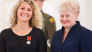 Margarita Čiuplytė ir prezidentė Dalia Grybauskaitė