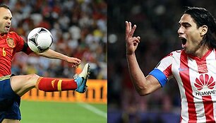 Andresas Iniesta ir Radamelis Falcao