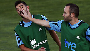 Davidas Villa ir Andresas Iniesta