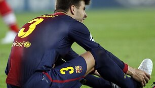 Gerardas Pique buvo susižeidęs pėdą