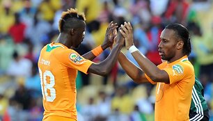 Yaya Toure ir Didier Drigba
