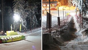 Druskininkuose &ndash; nauja trasa sniegletininkams ir ekstremalūs &scaron;uoliai ant oro pagalvių