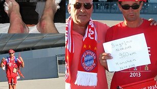 Miuncheno &bdquo;Bayern&ldquo; gerbėjas įveikė beveik 1000 kilometrų pėsčiomis
