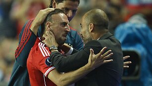 Frankas Ribery ir Josepas Guardiola