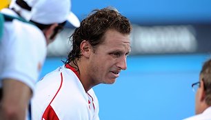 „Australian Open“: Davidas Nalbandianas nutraukė dvikovą, Ričardas Berankis šventė istorinę pergalę 