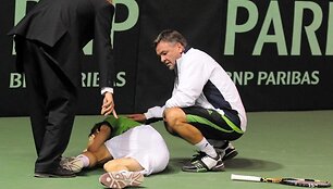 Laurynas Grigelis dėl traumos nutraukė dvikovą su Jurgenu Zoppu 