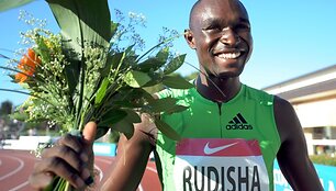 D.Rudisha &scaron;iemet pagerino 800 m bėgimo pasaulio rekordą