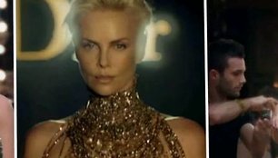 Charlize Theron „Dior“ kvepalų reklamoje su didžiojo ekrano legendomis