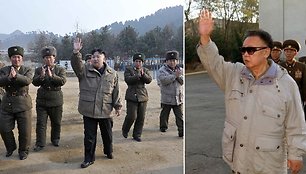 KIm Jong Unas (kairėje) ir Kim Jon Ilas