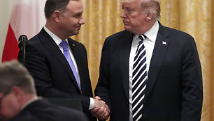 Andrzejus Duda ir Donaldas Trumpas