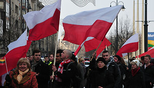 Lenkų protesto akcija Vilniuje
