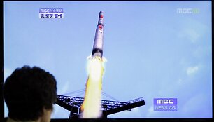 Raketos paleidimas &Scaron;iaurės Korėjoje nebuvo sėkmingas.