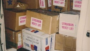 &bdquo;Lithuanian Mercy Lift&ldquo; parodos eksponatas.