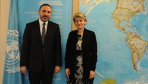Arūnas Gelūnas ir Irina Bokova