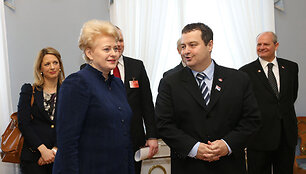 Dalia Grybauskaitė su Serbijos Ministru Pirmininku Ivica Dačicu