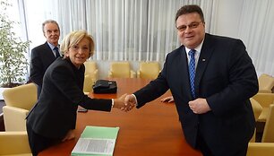 Italijos užsienio reikalų ministrė Emma Bonino ir Linas Linkevičius
