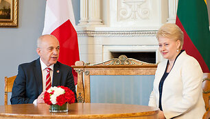 &Scaron;veicarijos prezidentas Uelis Maureris ir Dalia Grybauskaitė