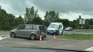 Dėl avarijos susidariusi spūstis