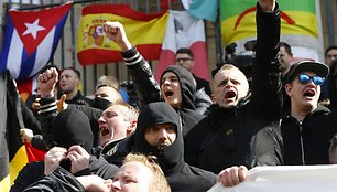 Proteste skambėjo nacistinės idėjos