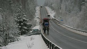 Vilkikas tragi&scaron;kai nulėkė nuo skardžio