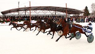 Žirgų lenktynės Dusetose