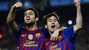 Cescas Fabregas ir Lionelis Messi